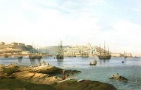 Севастополь. Вид со стороны северных фортов. Репродукция, сделанная с цветной литографии из альбома работ Карло Боссоли